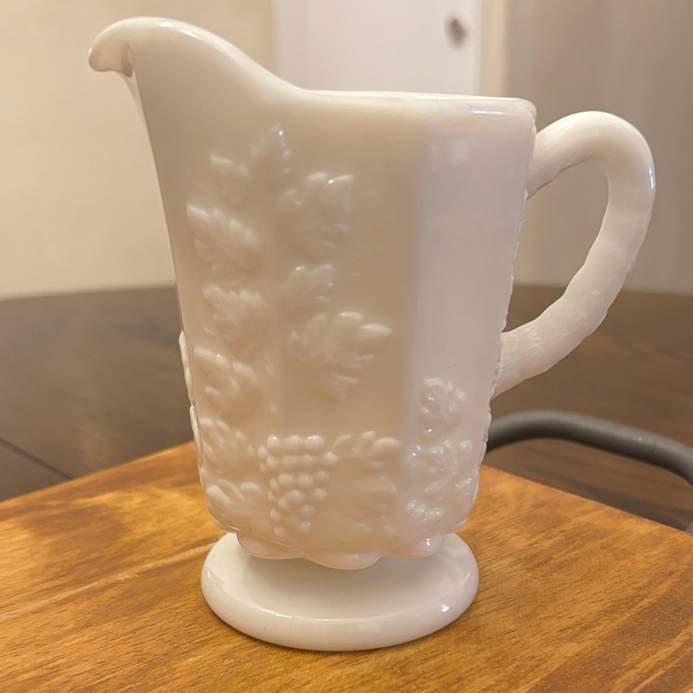Elegant White Embossed Pitcher